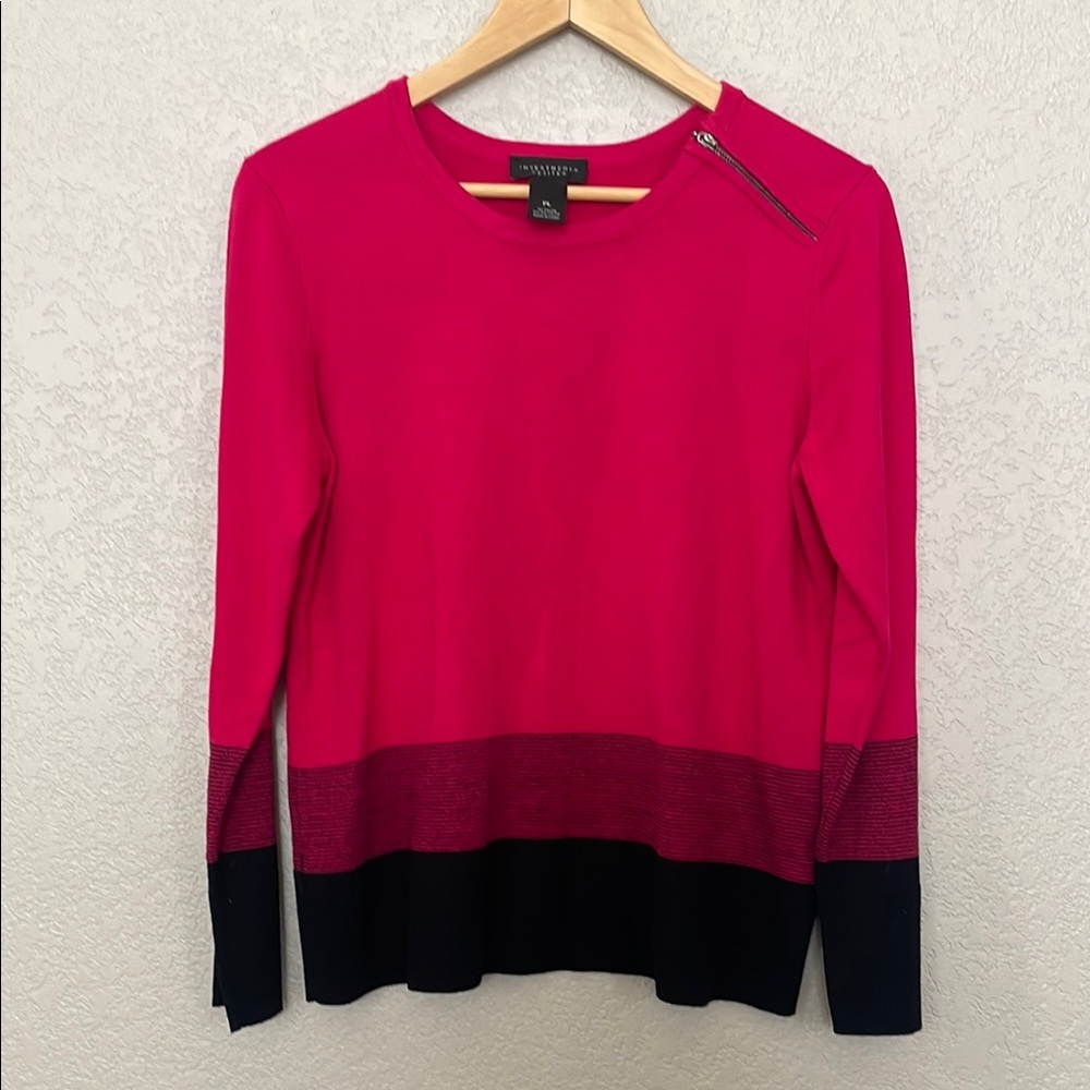 Vince Camuto Pink and Black Sweater